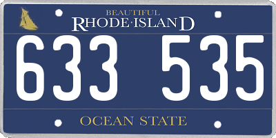 RI license plate 633535