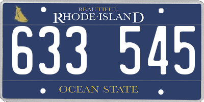 RI license plate 633545