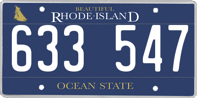 RI license plate 633547