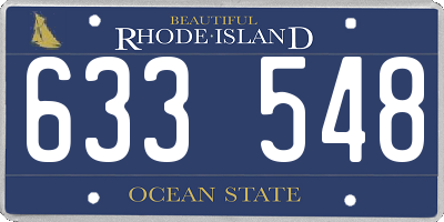 RI license plate 633548