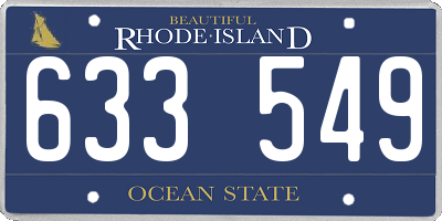 RI license plate 633549