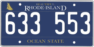 RI license plate 633553
