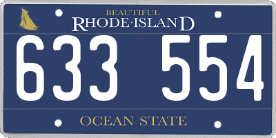 RI license plate 633554