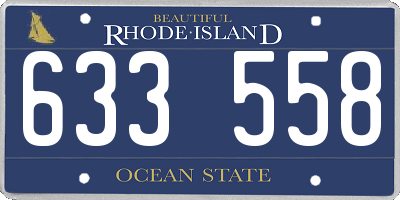 RI license plate 633558