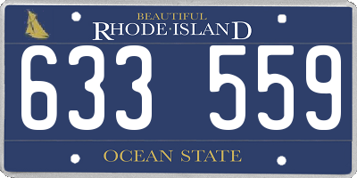 RI license plate 633559