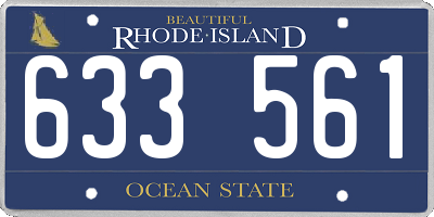 RI license plate 633561