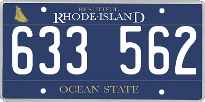 RI license plate 633562