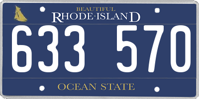 RI license plate 633570
