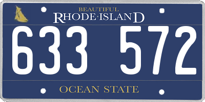 RI license plate 633572