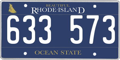 RI license plate 633573