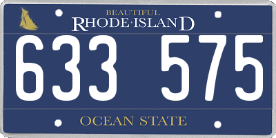 RI license plate 633575