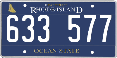 RI license plate 633577