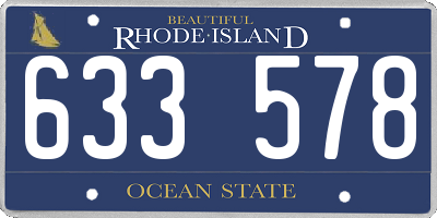 RI license plate 633578