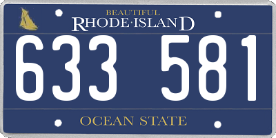 RI license plate 633581