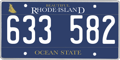 RI license plate 633582