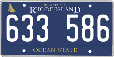 RI license plate 633586