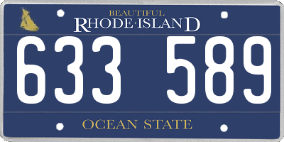 RI license plate 633589