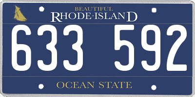 RI license plate 633592