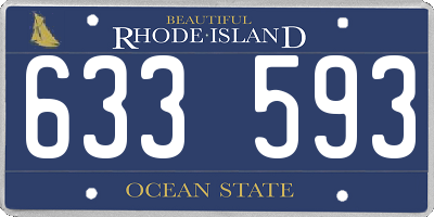 RI license plate 633593