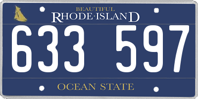 RI license plate 633597