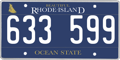 RI license plate 633599