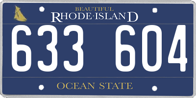 RI license plate 633604