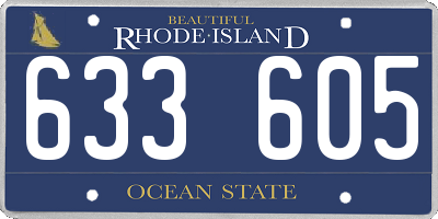 RI license plate 633605