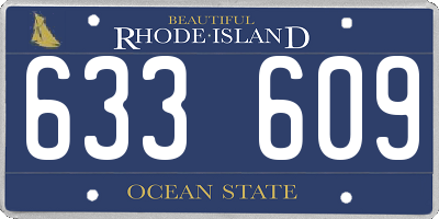 RI license plate 633609