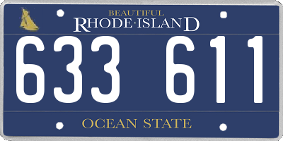 RI license plate 633611