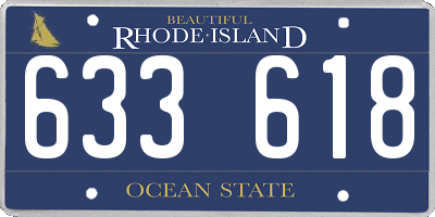 RI license plate 633618
