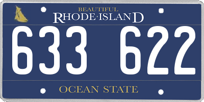 RI license plate 633622