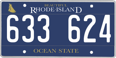 RI license plate 633624