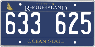 RI license plate 633625