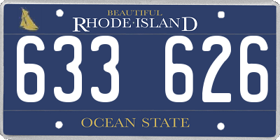 RI license plate 633626