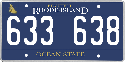 RI license plate 633638