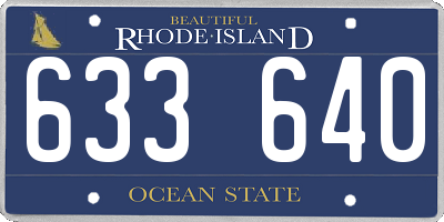 RI license plate 633640