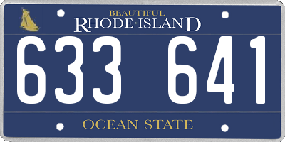 RI license plate 633641