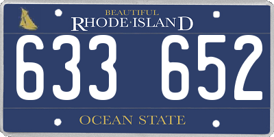 RI license plate 633652