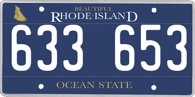 RI license plate 633653