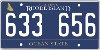 RI license plate 633656