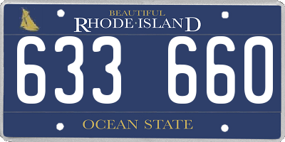 RI license plate 633660