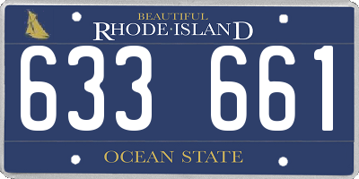 RI license plate 633661