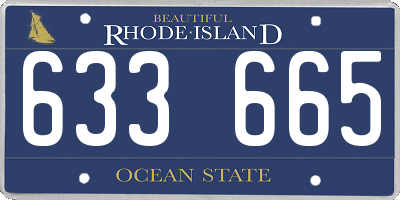 RI license plate 633665