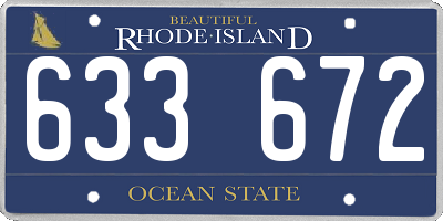 RI license plate 633672