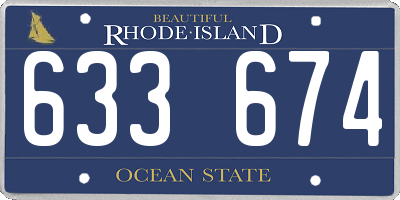 RI license plate 633674