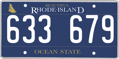 RI license plate 633679