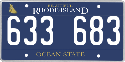 RI license plate 633683