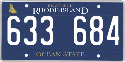 RI license plate 633684
