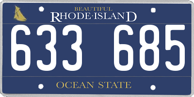 RI license plate 633685