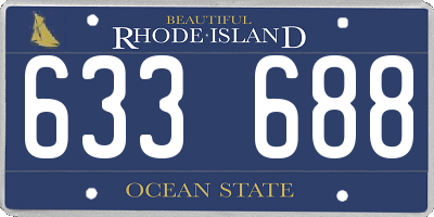 RI license plate 633688